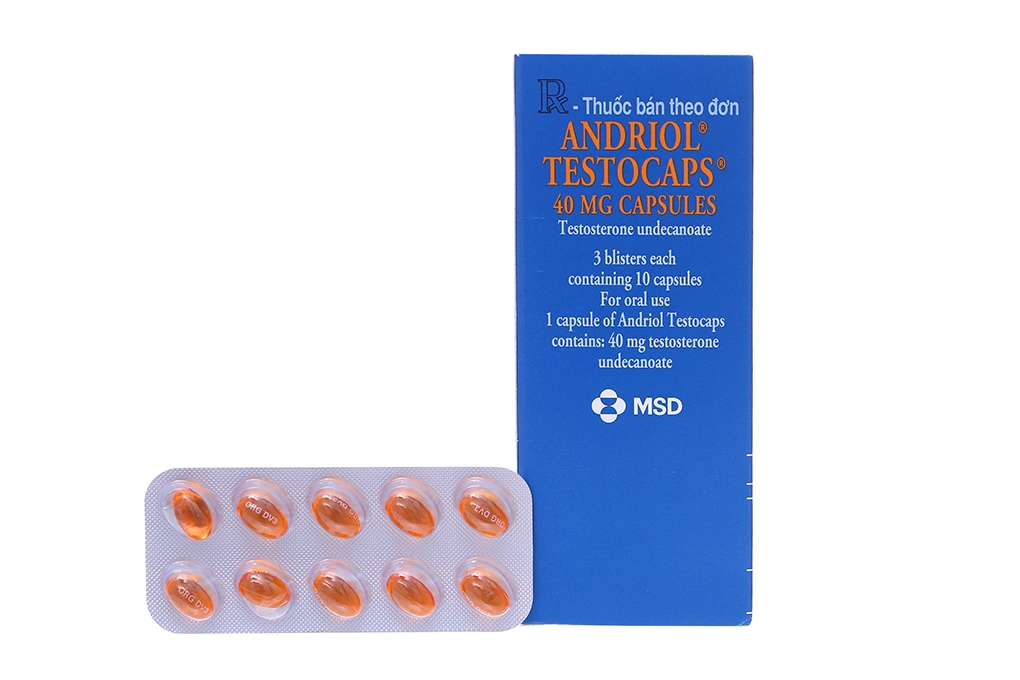 Andriol Testocaps 40mg bổ sung testosterone (3 vỉ x 10 viên) - 