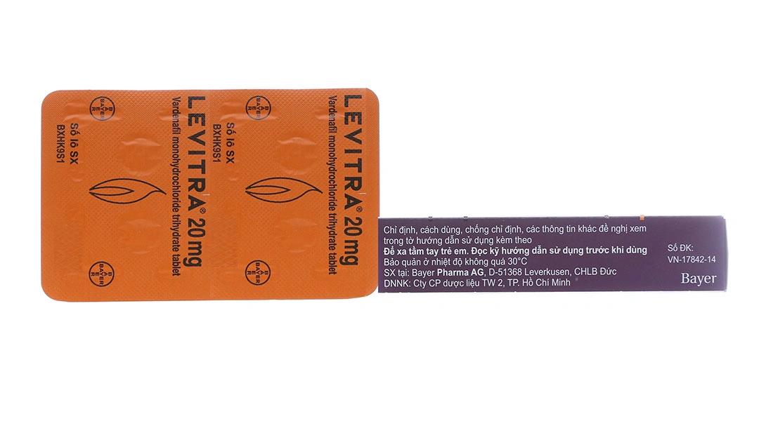 Levitra 20mg trị rối loạn cương dương (1 vỉ x 4 viên) - 1