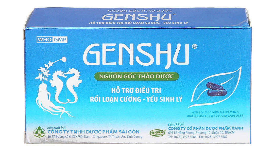 Genshu hỗ trợ trị rối loạn cương dương (3 vỉ x 10 viên) - 1