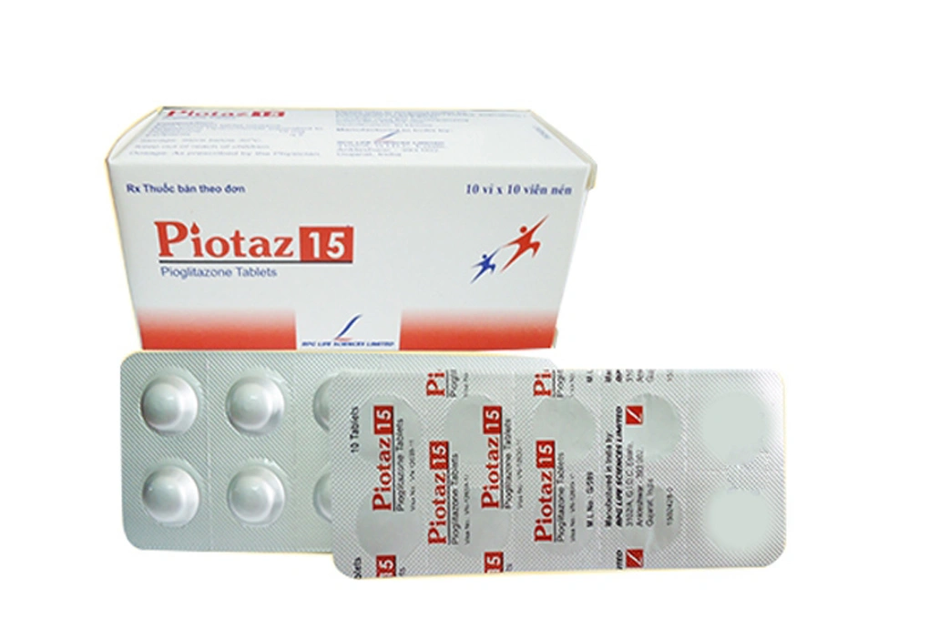 Piotaz 15 trị đái tháo đường (10 vỉ x 10 viên) - 