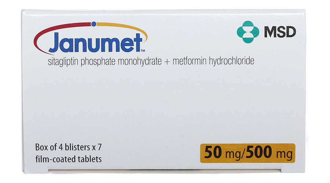 Janumet 50mg/500mg trị đái tháo đường tuýp 2 (4 vỉ x 7 viên) - 4