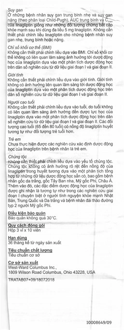 Trajenta 5mg trị đái tháo đường tuýp 2 (3 vỉ x 10 viên) - 10