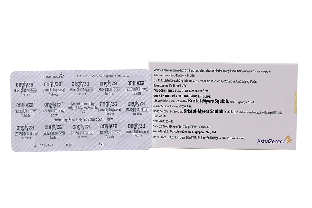 Onglyza 5mg trị đái tháo đường tuýp 2 (2 vỉ x 14 viên) - 1