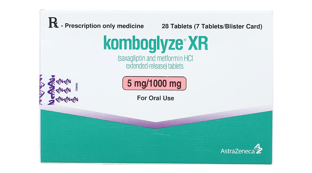 Komboglyze XR 5mg/1000mg trị đái tháo đường tuýp 2 (4 vỉ x 7 viên) - 1