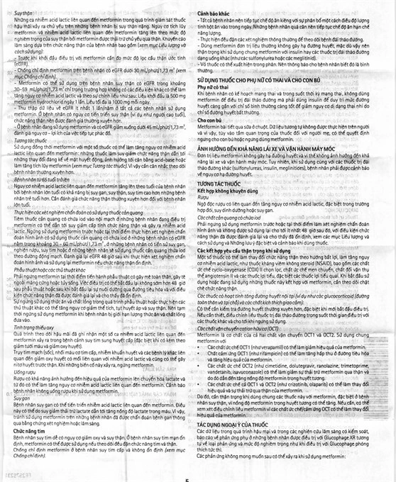 Glucophage XR 1000mg trị đái tháo đường tuýp 2 (3 vỉ x 10 viên) - 6