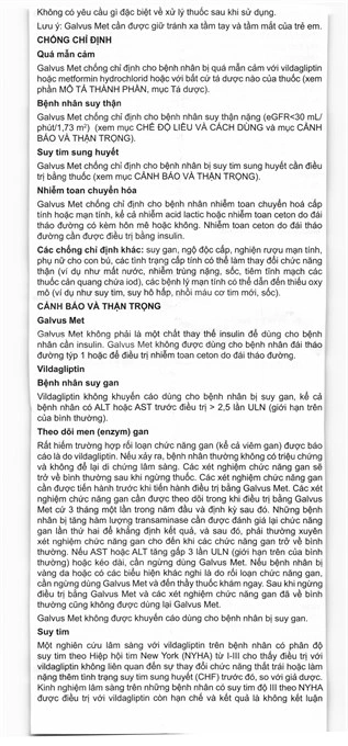 Galvus Met 50mg/500mg trị đái tháo đường tuýp 2 (6 vỉ x 10 viên) - 21