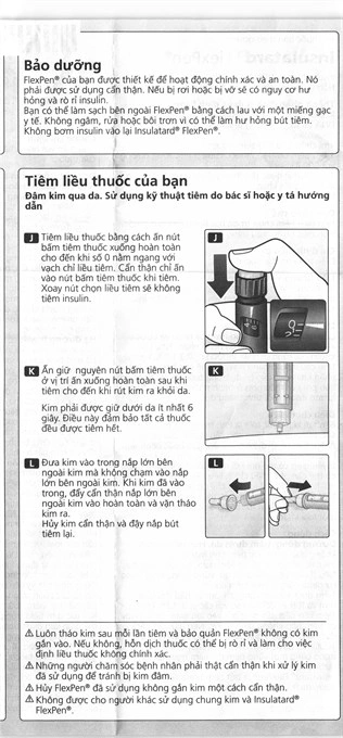 Bút tiêm Insulatard FlexPen 100IU/ml trị đái tháo đường (5 cây x 3ml) - 7