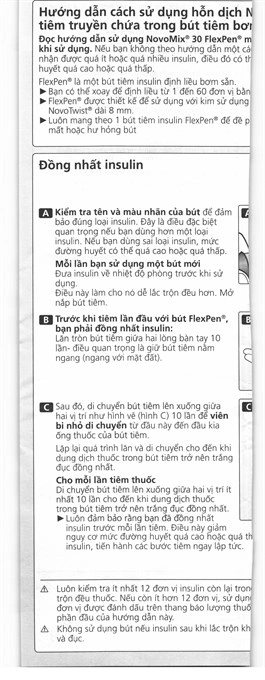 Bút tiêm NovoMix 30 FlexPen 100IU/ml trị đái tháo đường (5 bút tiêm x 3ml) - 7