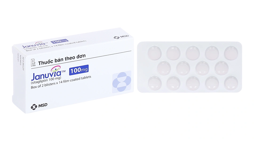 Januvia 100mg trị đái tháo đường (2 vỉ x 14 viên) - 