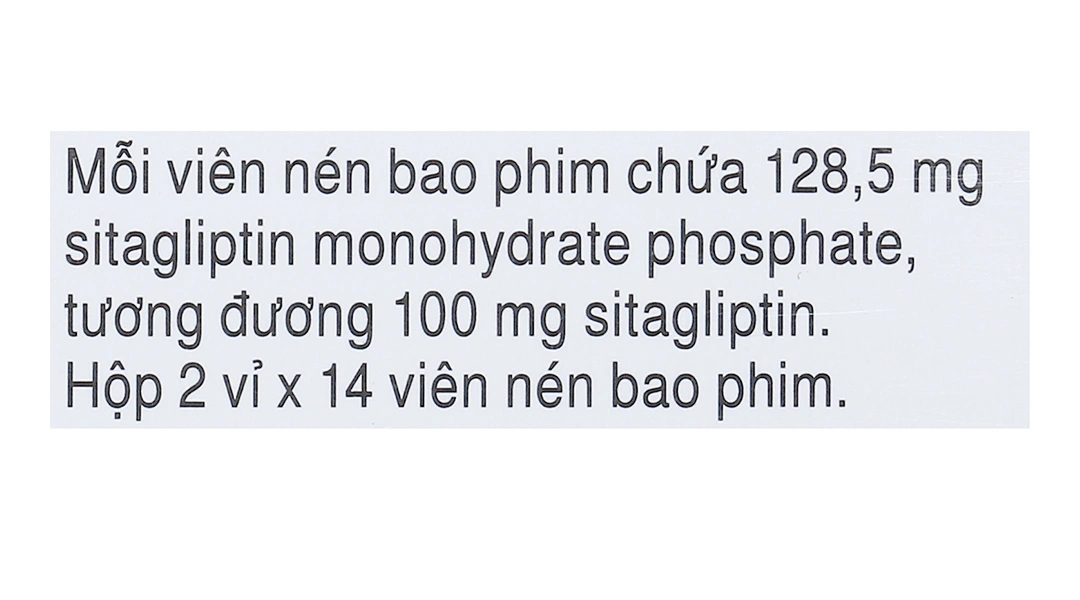 Januvia 100mg trị đái tháo đường (2 vỉ x 14 viên) - 3
