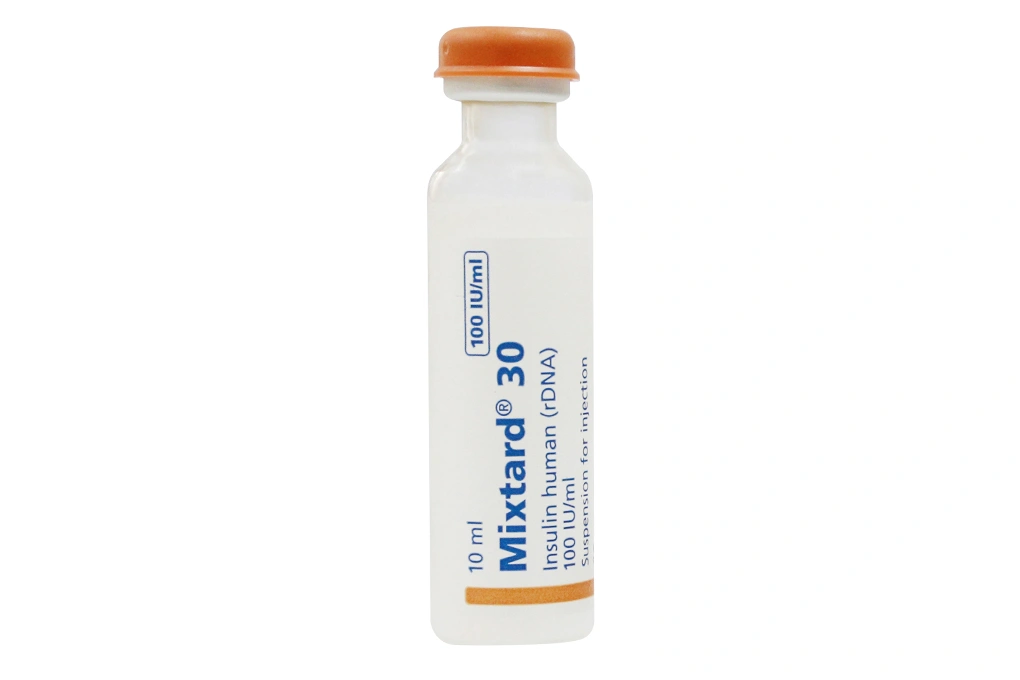 Hỗn dịch tiêm Mixtard 30 100IU/ml trị đái tháo đường chai 10ml - 3