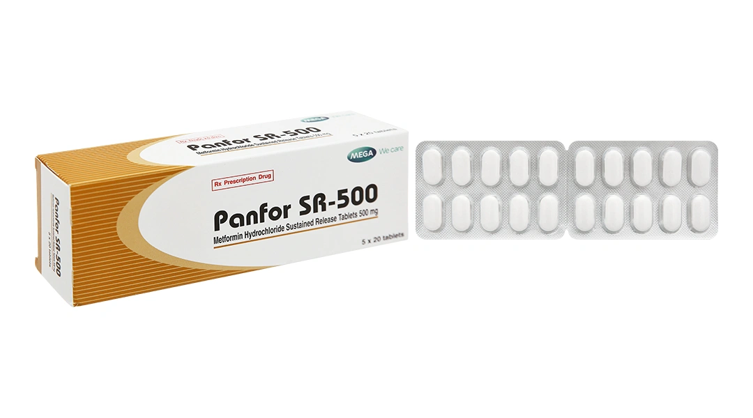 Panfor SR-500 trị đái tháo đường (5 vỉ x 20 viên) - 
