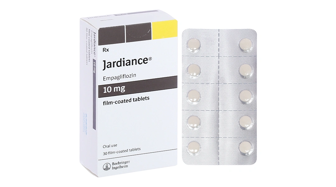Jardiance 10mg trị đái tháo đường tuýp 2, suy tim, bệnh thận mạn tính (3 vỉ x 10 viên) - 