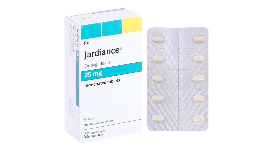 Jardiance 25mg điều trị đái tháo đường tuýp 2, suy tim (3 vỉ x 10 viên) - 
