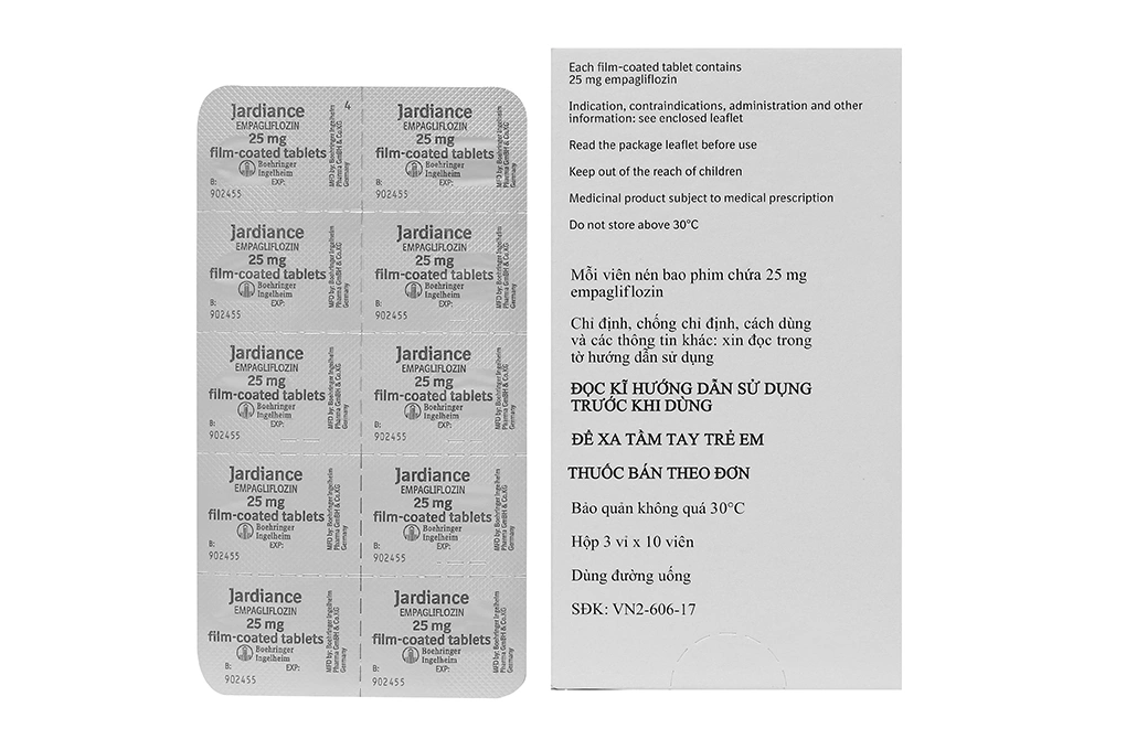 Jardiance 25mg điều trị đái tháo đường tuýp 2, suy tim (3 vỉ x 10 viên) - 1