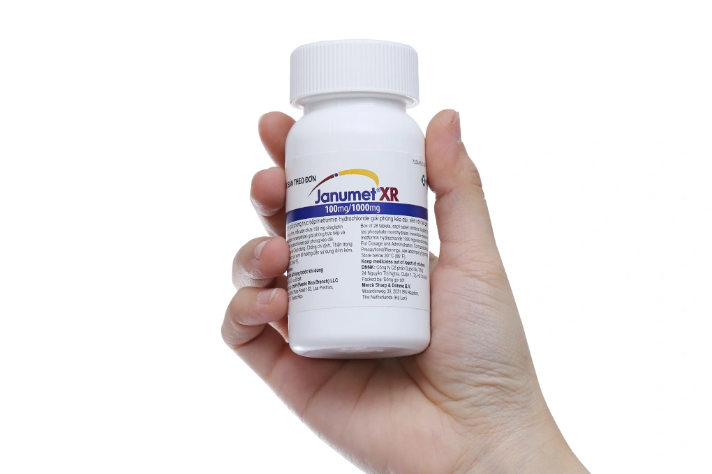 Janumet XR 100mg/1000mg trị đái tháo đường lọ 28 viên - 3