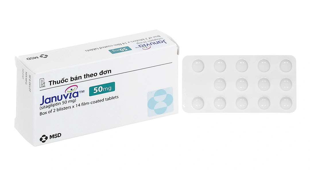 Januvia 50mg trị đái tháo đường (2 vỉ x 14 viên) - 
