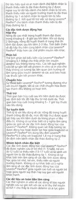 Bút tiêm Levemir FlexPen 100U/ml trị đái tháo đường (5 cây x 3ml) - 8