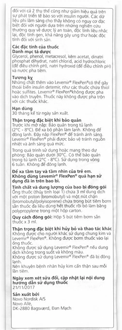 Bút tiêm Levemir FlexPen 100U/ml trị đái tháo đường (5 cây x 3ml) - 9