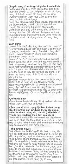 Bút tiêm Levemir FlexPen 100U/ml trị đái tháo đường (5 cây x 3ml) - 12