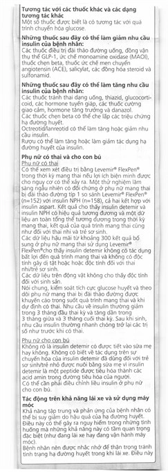Bút tiêm Levemir FlexPen 100U/ml trị đái tháo đường (5 cây x 3ml) - 14