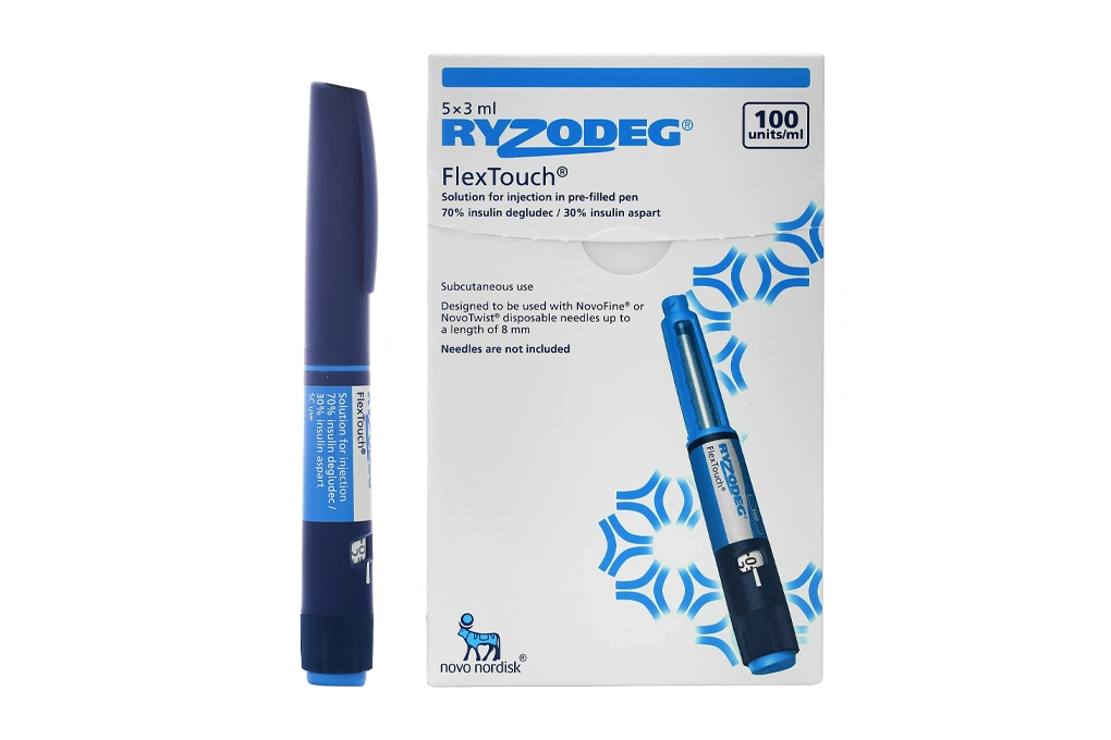 Bút tiêm Ryzodeg FlexTouch 100U/ml trị đái tháo đường (5 cây x 3ml) - 1