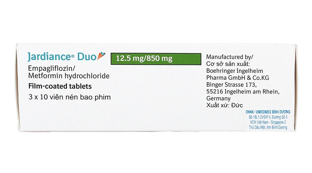 Jardiance Duo 12.5mg/850mg trị đái tháo đường (3 vỉ x 10 viên) - 4