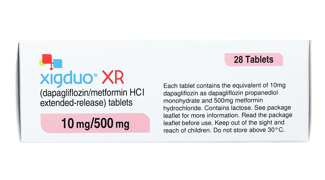 Xigduo XR 10mg/500mg trị đái tháo đường tuýp 2 (4 vỉ x 7 viên) - 3