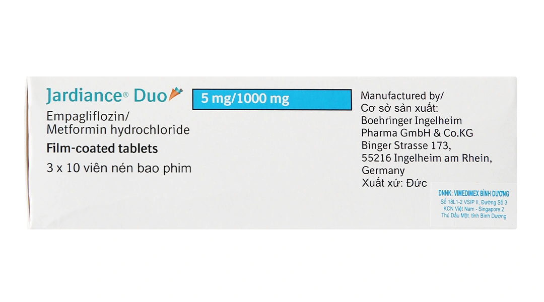 Jardiance Duo 5mg/1000mg trị đái tháo đường (3 vỉ x 10 viên) - 2