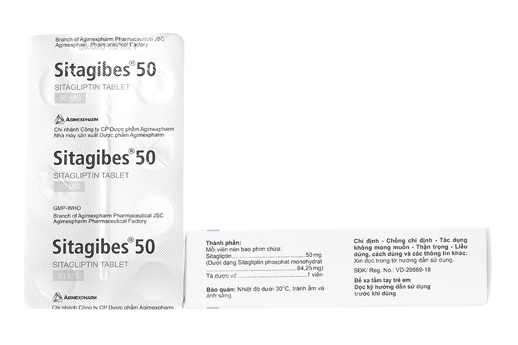Sitagibes 50 trị đái tháo đường (4 vỉ x 7 viên) - 1