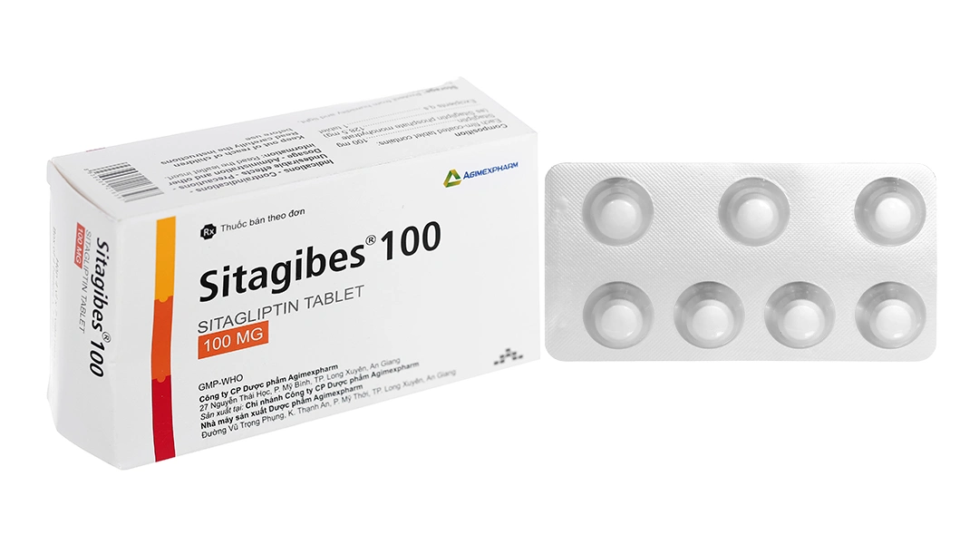 Sitagibes 100 trị đái tháo đường tuýp 2 (4 vỉ x 7 viên) - 