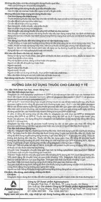 Sitagibes 100 trị đái tháo đường tuýp 2 (4 vỉ x 7 viên) - 8