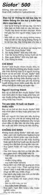 Siofor 500 trị đái tháo đường tuýp 2 (6 vỉ x 10 viên) - 3