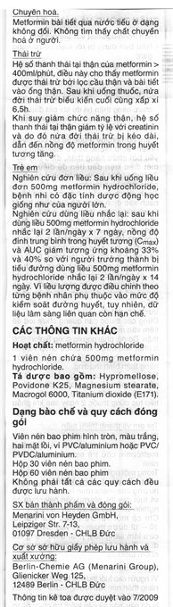 Siofor 500 trị đái tháo đường tuýp 2 (6 vỉ x 10 viên) - 10