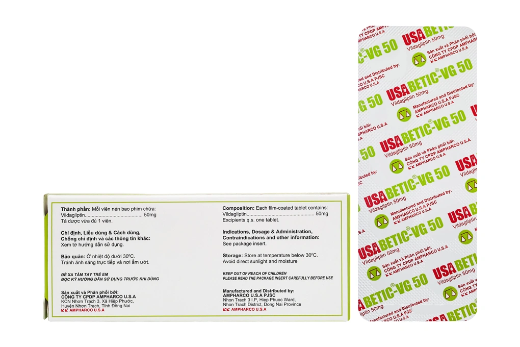 Usabetic-VG 50 trị đái tháo đường (3 vỉ x 10 viên) - 1