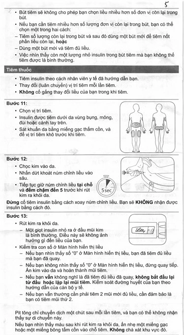 Bút tiêm Humalog Mix 50/50 KwikPen 100U/ml trị đái tháo đường (5 cây x 3ml) - 8