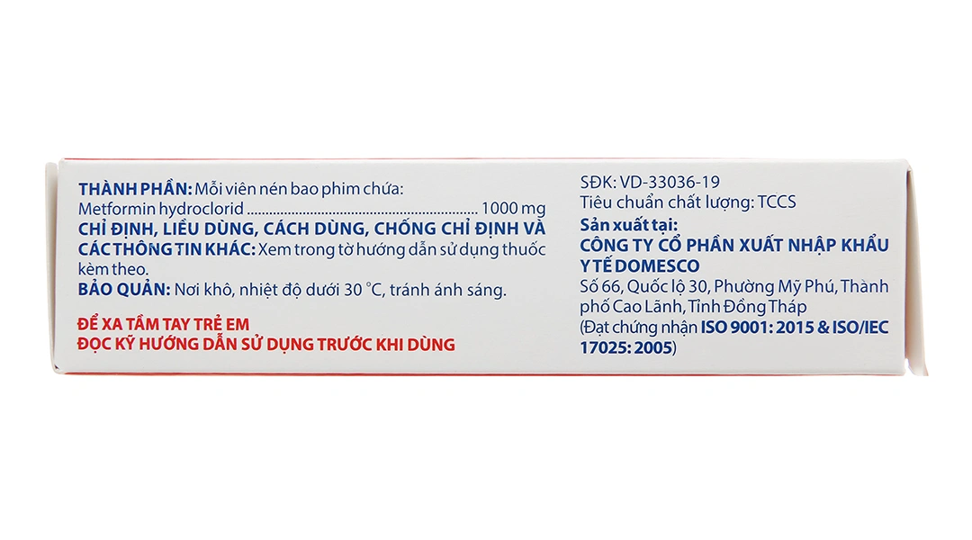 Glucofine 1000mg trị đái tháo đường tuýp 2 (3 vỉ x 10 viên) - 2