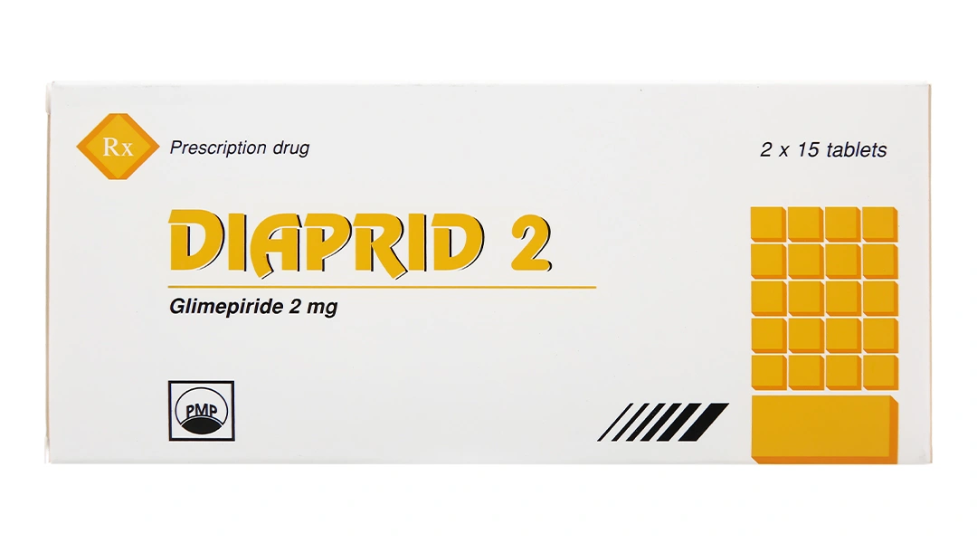 Diaprid 2 trị đái tháo đường (2 vỉ x 15 viên) - 1