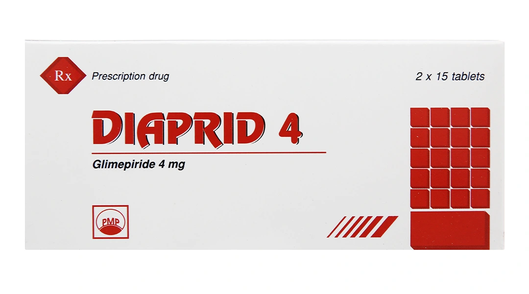 Diaprid 4 trị đái tháo đường tuýp 2 không phụ thuộc insulin (2 vỉ x 15 viên) - 1