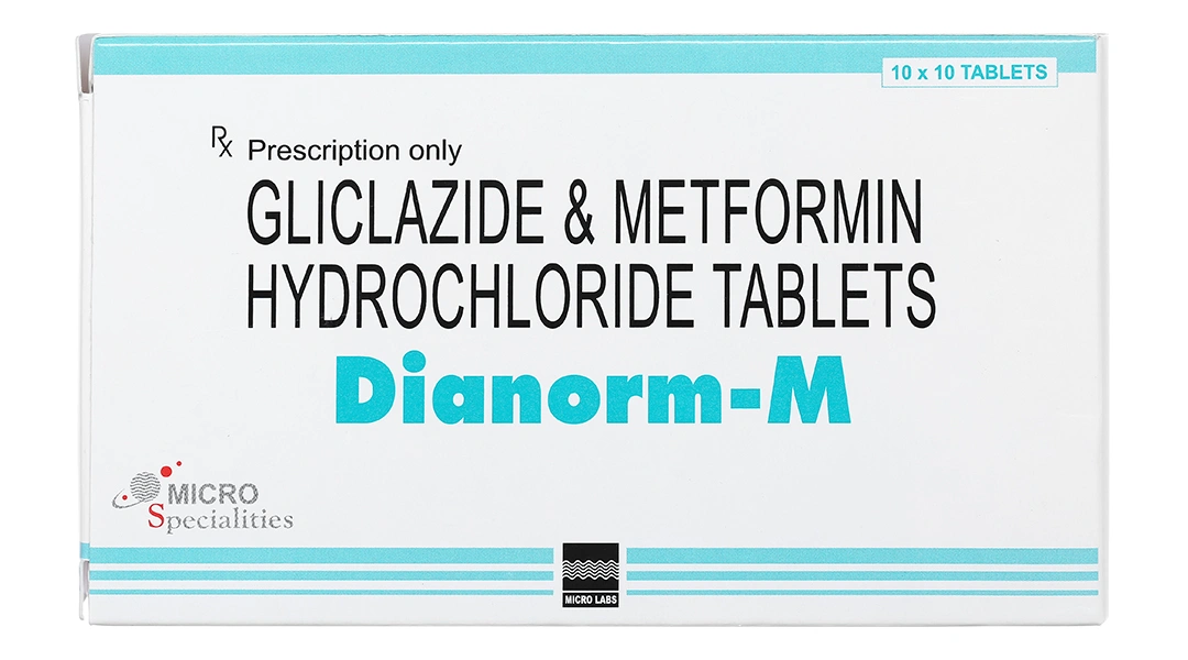 Dianorm-M 80mg/500mg trị đái tháo đường (10 vỉ x 10 viên) - 2