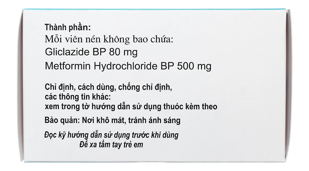 Dianorm-M 80mg/500mg trị đái tháo đường (10 vỉ x 10 viên) - 3