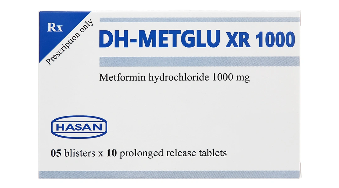 DH-Metglu XR 1000 trị đái tháo đường tuýp 2 (5 vỉ x 10 viên) - 1