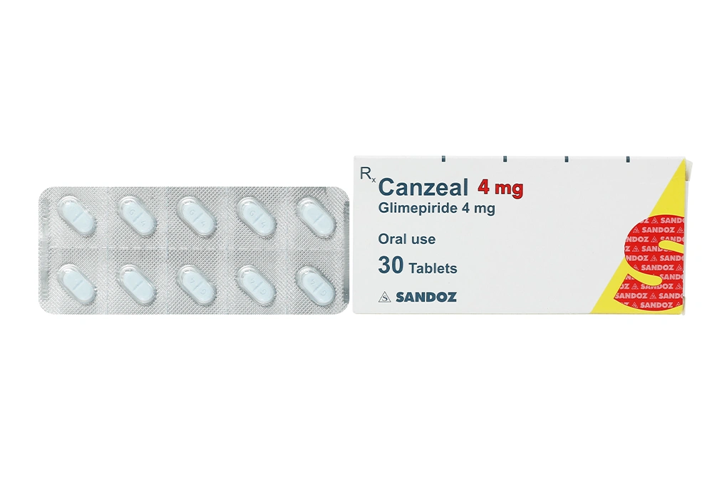 Canzeal 4mg trị đái tháo đường (3 vỉ x 10 viên) - 