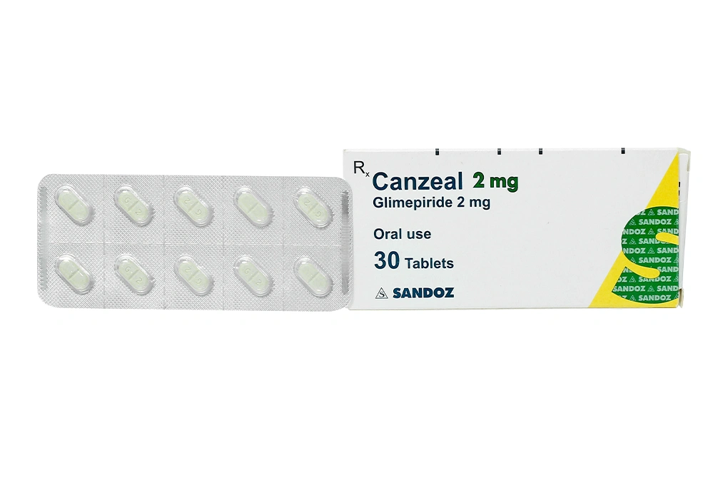 Canzeal 2mg trị đái tháo đường (3 vỉ x 10 viên) - 