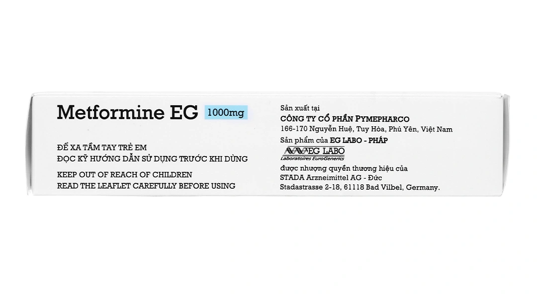 Metformine EG 1000mg trị đái tháo đường tuýp 2 (2 vỉ x 15 viên) - 3