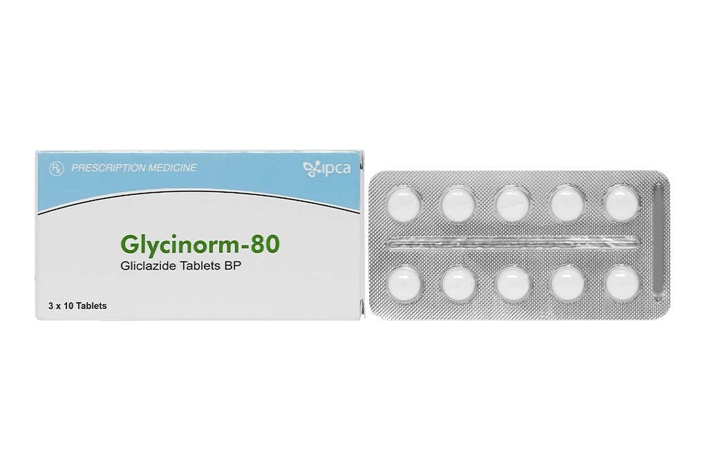 Glycinorm-80 trị đái tháo đường tuýp 2 (3 vỉ x 10 viên) - 