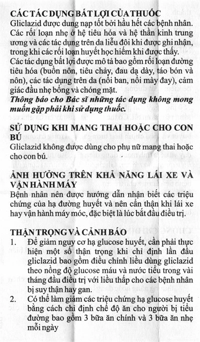 Glycinorm-80 trị đái tháo đường tuýp 2 (3 vỉ x 10 viên) - 4