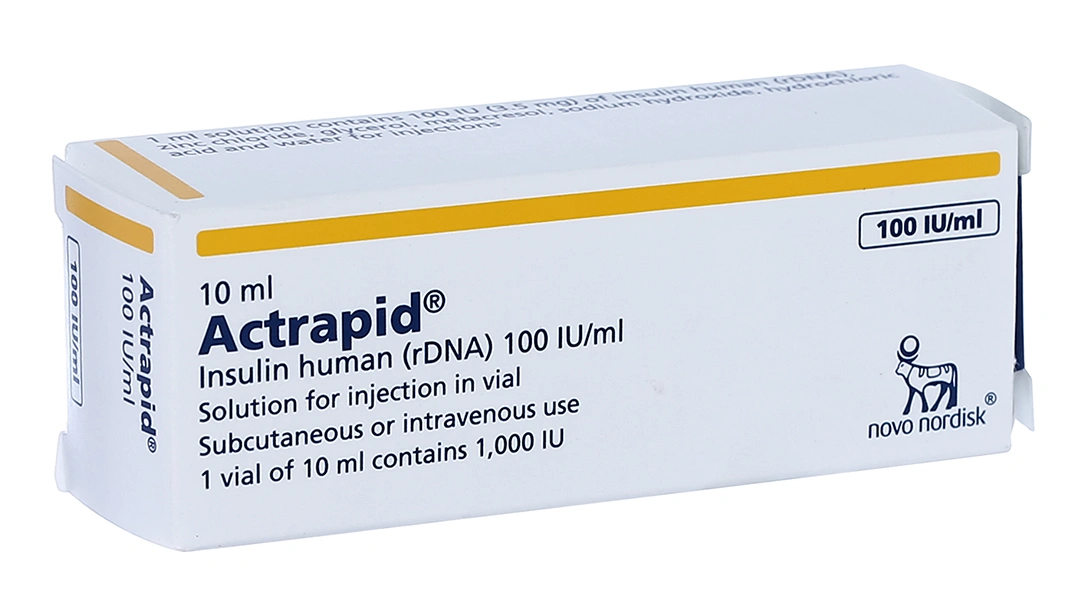 Dung dịch tiêm Actrapid 100IU/ml trị đái tháo đường (1 lọ x 10ml) - 1