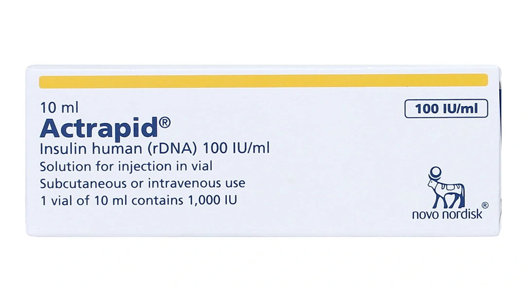 Dung dịch tiêm Actrapid 100IU/ml trị đái tháo đường (1 lọ x 10ml) - 2