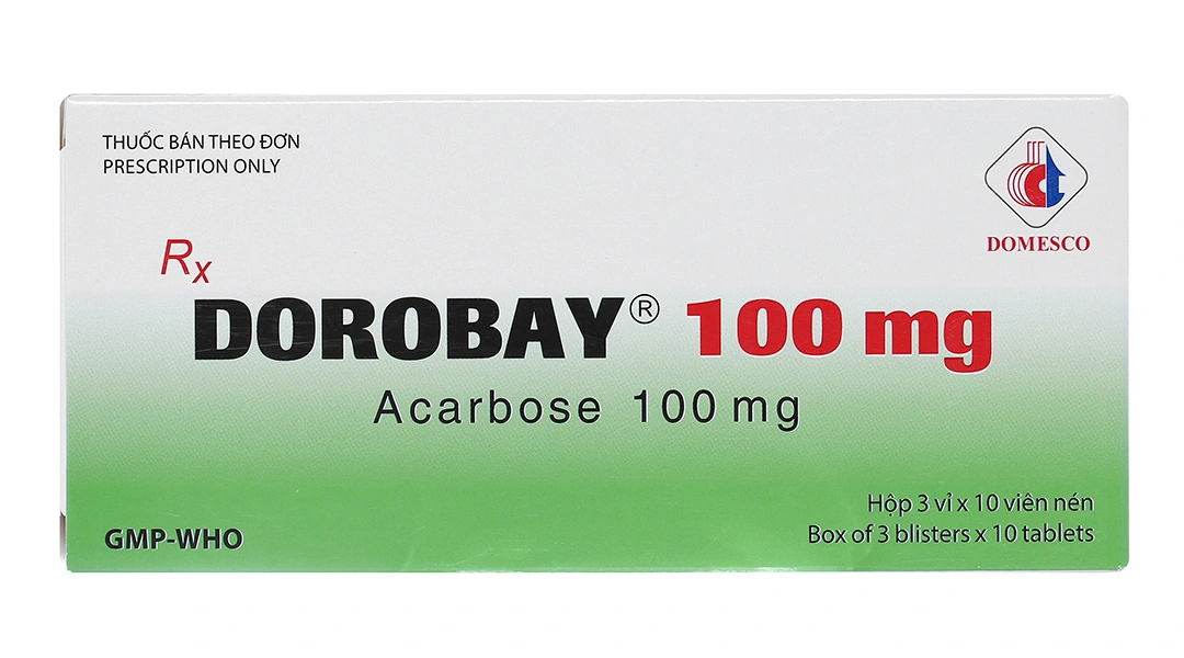 Dorobay 100mg trị đái tháo đường tuýp 2 (3 vỉ x 10 viên) - 1